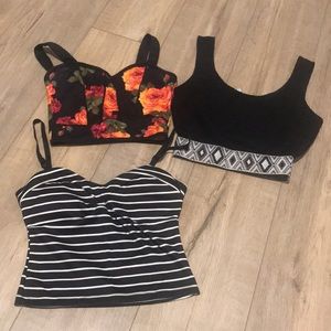 🔸Like New!🔸 3 for 1 🔸Charlotte Rousse Crop Tops